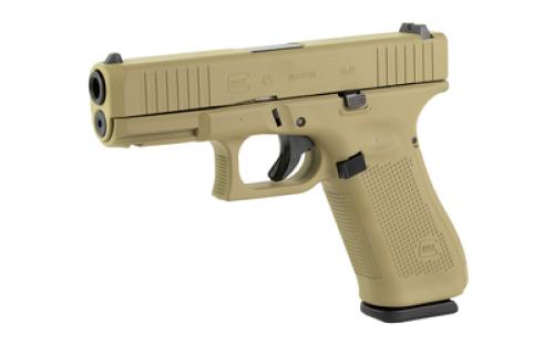 Glock 45, Semi-automatic, Striker Fired, Compact, 9MM, 4.02" Barrel, Cerakote Finish, Coyote Tan, 17 Rounds, 3 Magazines PA455S204-CT