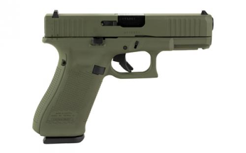 Glock 45, Semi-automatic, Striker Fired, Compact, 9MM, 4.02" Barrel, Cerakote Finish, Olive Drab Green, 17 Rounds, 3 Magazines PA455S204-OD