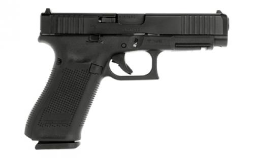 Glock 47 M.O.S., Semi-automatic Full Size Polymer Frame Pistol, Safe Action, 9MM, 4.49" Barrel, Black, Matte Finish, Fixed Sights, Optics Ready, 10 Rounds, 3 Magazines, Comes With Glock OEM Adapter Plate 02 for Trijicon RMR Footprint PA475S201MOS