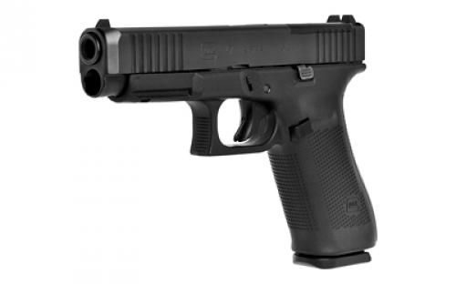 Glock 47 M.O.S., Semi-automatic Full Size Polymer Frame Pistol, Safe Action, 9MM, 4.49" Barrel, Black, Matte Finish, Fixed Sights, Optics Ready, 10 Rounds, 3 Magazines, Comes With Glock OEM Adapter Plate 02 for Trijicon RMR Footprint PA475S201MOS