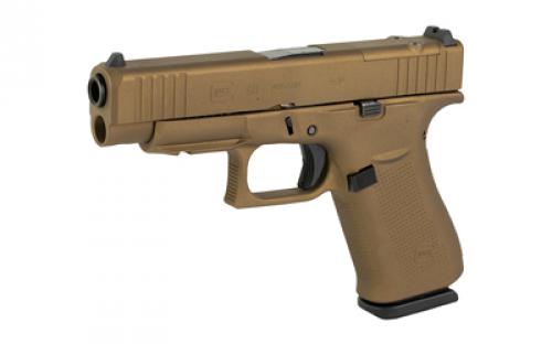 Glock 48, M.O.S, Semi-automatic, Striker Fired, Compact, 9MM, 4.17" Barrel, Cerakote Finish, Burnt Bronze, 10 Rounds, 2 Magazines PA4850204FRMOS-BB