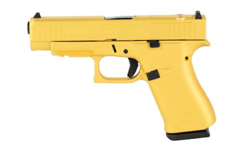 Glock 48, M.O.S, Semi-automatic, Striker Fired, Compact, 9MM, 4.17 Barrel, Cerakote Finish, Gold, 10 Rounds, 2 Magazines PA4850204FRMOS-GOLD