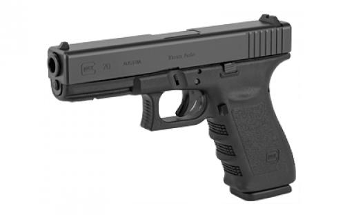 Glock 20SF, Striker Fired, Semi-automatic, Polymer Frame Pistol, Full Size, 10MM, 4.61" Barrel, Matte Finish, Black, Fixed Sights, 15 Rounds, 2 Magazines, Right Hand PF2050203