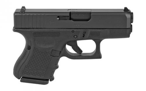 Glock 33 Gen4, Striker Fired, Semi-automatic, Polymer Frame Pistol, Sub-Compact, 357 SIG, 3.43" Barrel, Matte Finish, Black, Fixed Sights, 9 Rounds, 3 Magazines PG3350201