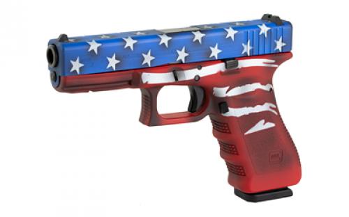 Glock 22 GEN 3, Semi-automatic, Safe Action, Full Size, 40 S&W, 4.49" Barrel, Cerakote Finish, Red/White/Blue Battle Worn Flag, 15 Rounds, 2 Magazines PI2250204-RWBBWFL