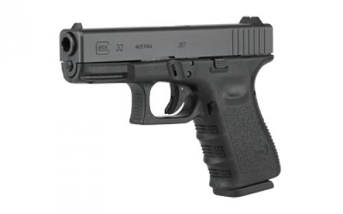 Glock 32 Gen3, Striker Fired, Semi-automatic, Polymer Frame Pistol, Compact, 357 SIG, 4.02 Barrel, Matte Finish, Black, Fixed Sights, 13 Rounds, 2 Magazines PI3250203