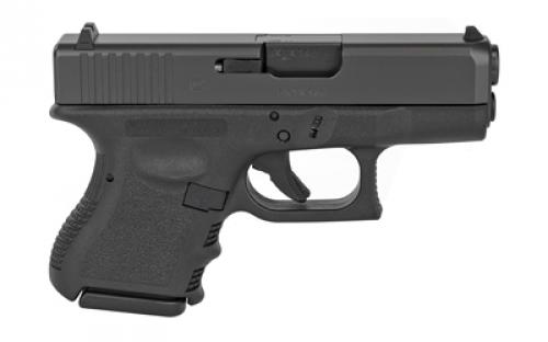 Glock 33 Gen3, Striker Fired, Semi-automatic, Polymer Frame Pistol, Sub-Compact, 357 SIG, 3.43" Barrel, Matte Finish, Black, Fixed Sights, 9 Rounds, 2 Magazines PI3350201