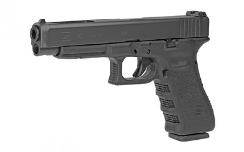 Glock 34 Gen3, Striker Fired, Semi-automatic, Polymer Frame Pistol, Full Size, 9MM, 5.31" Barrel, Matte Finish, Black, Adjustable Sights, 17 Rounds, 2 Magazines PI3430103