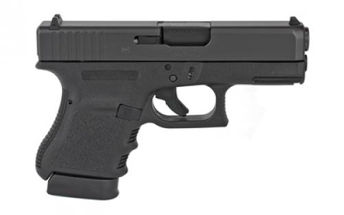 Glock 36 Gen3, Striker Fired, Semi-automatic, Polymer Frame Pistol, Sub-Compact, 45 ACP, 3.78" Barrel, Matte Finish, Black, Fixed Sights, 6 Rounds, 2 Magazines PI3650201FGR