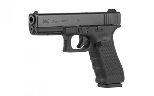 Glock 31 Gen 4, Safe Action, Full Size Pistol, 357 Sig,4.48 Barrel, Polymer Frame, Matte Finish, Fixed Sights, 15Rd, 2 Magazines, Glock OEM Rail. Rebuilt PR3150103