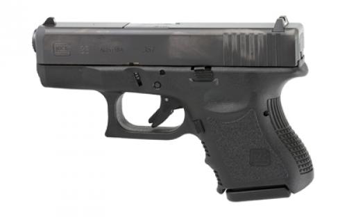 Glock 33, Safe Action, Full Size Pistol, 357 Sig, 3.46 Barrel, Polymer Frame, Matte Finish, Fixed Sights, 9Rd, 2 Magazines, Glock OEM Rail, Rebuilt PR33509