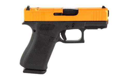 Glock 43X, M.O.S, Semi-automatic, Striker Fired, Sub-Compact, 9MM, 3.41" Barrel, Cerakote Finish, Carolina Gold Slide With Black Frame, 10 Rounds, 2 Magazines, BLEM (Scratch on Slide, Writing on Barcode) PX4350204FRMOS-CGS