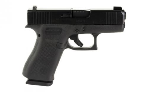 Glock 43X, Striker Fired, Compact Size, 9MM, 3.41" Marksman Barrel, Polymer Frame, Matte Finish, AmerigloUltimate Carry Night Sights (Green Tritium Front Sight with Lumigreen Outline, Black Serrated U-notch Rear), 2 Magazines, Front Serrations, Ambidextrous Slide Stop Lever, Flared Mag Well, nDLC Finished Slide and Barrel, No Finger Grooves PX4350301UC