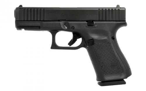 Glock 19, GEN 5, Semi-automatic, Striker Fired, Compact, 9MM, 4.02, Black, Polymer, 10 Rounds, 3 Mags, Fixed Sights, DLC UA195S201