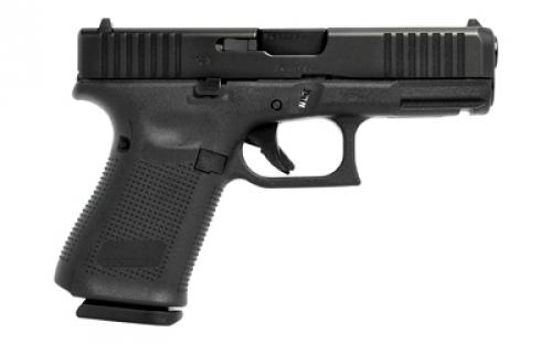 Glock 19, GEN 5, Semi-automatic, Striker Fired, Compact, 9MM, 4.02", Black, Polymer, 10 Rounds, 3 Mags, Fixed Sights, DLC UA195S201