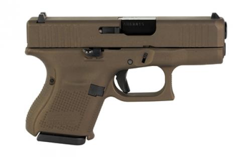 Glock 26, GEN 5, Semi-automatic, Striker Fired, Sub-Compact, 9MM, 3.43" Barrel, Cerakote Finish, Midnight Bronze, 10 Rounds, 3 Magazines UA265S204-MB