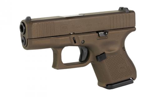 Glock 26, GEN 5, Semi-automatic, Striker Fired, Sub-Compact, 9MM, 3.43" Barrel, Cerakote Finish, Midnight Bronze, 10 Rounds, 3 Magazines UA265S204-MB