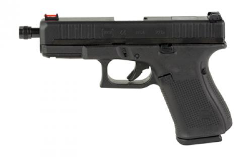 Glock 44, Semi-automatic, Striker Fired, Compact, 22 LR, 4.02, Black, Interchangeable, 10 Rounds, 2 Mags, Threaded, Fiber Optic Front Sight, Polymer, Matte UA445A501AO