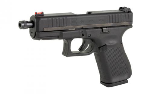 Glock 44, Semi-automatic, Striker Fired, Compact, 22 LR, 4.02", Black, Interchangeable, 10 Rounds, 2 Mags, Threaded, Fiber Optic Front Sight, Polymer, Matte UA445A501AO