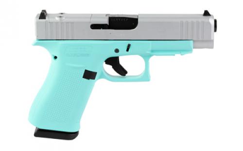 Glock 48, M.O.S, Semi-automatic, Striker Fired, Compact, 9MM, 4.17" Barrel, Cerakote Finish, Robins Egg Blue, 10 Rounds, 2 Magazines UA4850204FRMOS-REBCS