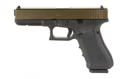 Glock 17, GEN 4, TALO Exclusive, Semi-automatic, Striker Fired, Full Size, 9MM, 4.49, Black, Interchangeable, 17 Rounds, 3 Mags, Fixed Sights, Polymer, Oil Rubbed Bronze PVD, Glass Bead Finish 15899