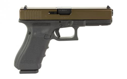 Glock 17, GEN 4, TALO Exclusive, Semi-automatic, Striker Fired, Full Size, 9MM, 4.49", Black, Interchangeable, 17 Rounds, 3 Mags, Fixed Sights, Polymer, Oil Rubbed Bronze PVD, Glass Bead Finish 15899