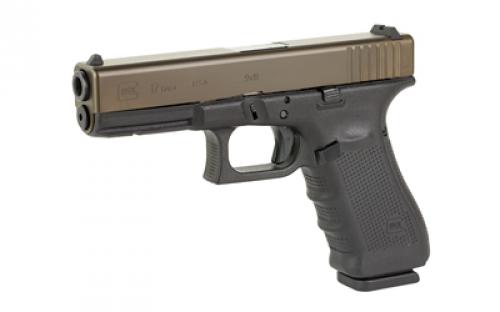 Glock 17, GEN 4, TALO Exclusive, Semi-automatic, Striker Fired, Full Size, 9MM, 4.49", Black, Interchangeable, 17 Rounds, 3 Mags, Fixed Sights, Polymer, Oil Rubbed Bronze PVD, Glass Bead Finish 15899