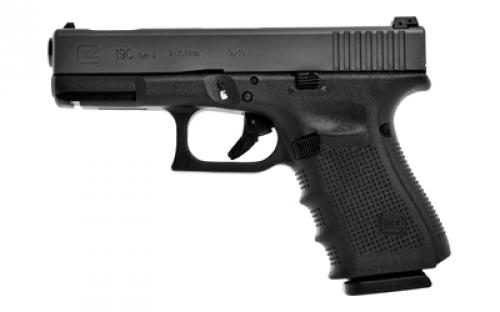 Glock 19C Gen 4, Striker Fired, Semi-automatic, Polymer Framed Pistol, Full Size, 9MM, 4.01 Compensated Barrel, Matte Finish, Black, Fixed Sights, 10 Rounds, 3 Magazines UG1959201