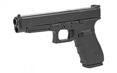 Glock 41 Gen4 MOS Competition, Striker Fired, Semi-automatic, Polymer Frame Pistol, Full Size, 45 ACP, 5.31" Barrel, Matte Finish, Black, Adjustable Sights, Modular Optic System, 10 Rounds, 3 Magazines UG4130101MOS