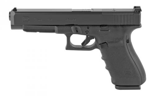 Glock 41 Gen4 MOS Competition, Striker Fired, Semi-automatic, Polymer Frame Pistol, Full Size, 45 ACP, 5.31 Barrel, Matte Finish, Black, Adjustable Sights, Modular Optic System, 13 Rounds, 3 Magazines UG4130103MOS