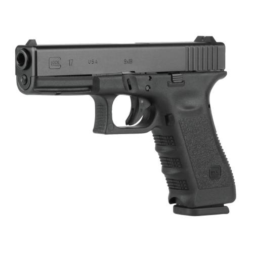 Glock 17 Gen3, Striker Fired, Semi-automatic, Polymer Frame Pistol, Full Size, 9MM, 4.49 Barrel, Matte Finish, Black, Fixed Sights, 17 Rounds, 2 Magazines UI1750203