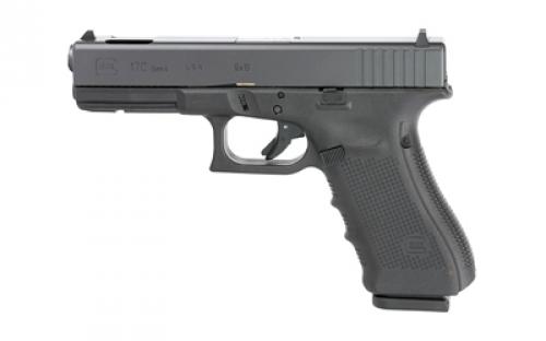 Glock 17M M.O.S. GEN 4 Semi-automatic Safe Action Full Size 9MM 4.49 Black 17 Rounds 3 Mags, Holosun SCS Compensated Rebuilt Fixed Sights PR175M5MOS Polymer Matte