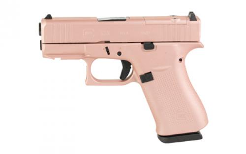 Glock 43X, M.O.S, Semi-automatic, Striker Fired, Sub-Compact, Polymer Frame, 9MM, 3.41 Barrel, Fixed Sights, Cerakote Finish, Rose Gold, 10 Rounds, 2 Magazines UX4350204FRMOS-RG