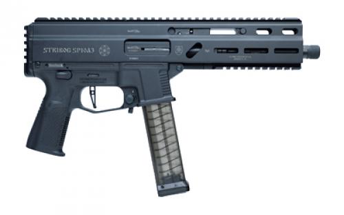 Grand Power Stribog SP10A3, Semi-Automatic Pistol, 10MM, 8" Threaded Barrel, Aluminum Frame, Non-Reciprocating Charging Handle, M-LOK Rail, Matte Finish, Black, 20 Rounds, 3 Magazines, Plastic Hard Case GRP810091157152