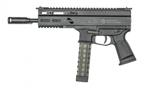 Grand Power Stribog SP9A3, Semi-Automatic Pistol, 9MM, 8 Threaded Barrel, Aluminum Frame, Non-Reciprocating Charging Handle, M-LOK Rail, Matte Finish, Black, 30 Rounds, 3 Magazines, Plastic Hard Case GRP8588005808538