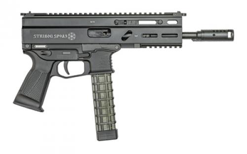 Grand Power Stribog SP9A3, Semi-Automatic Pistol, 9MM, 8" Threaded Barrel, Aluminum Frame, Non-Reciprocating Charging Handle, M-LOK Rail, Matte Finish, Black, 30 Rounds, 3 Magazines, Plastic Hard Case GRP8588005808538