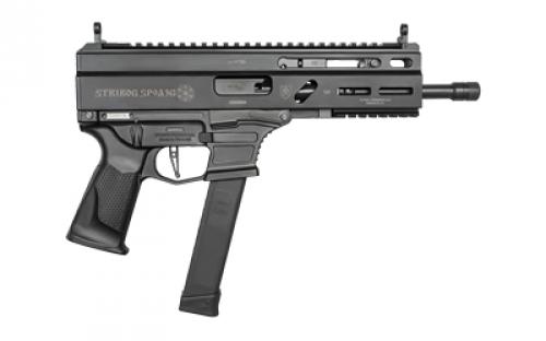 Grand Power Stribog SP9A3G, Semi-Automatic Pistol, 9MM, 8 Threaded Barrel, Aluminum Frame, Non-Reciprocating Charging Handle, M-LOK Rail, Compatible with Glock Style Magazines, Matte Finish, Black, 33 Rounds, 3 Magazines, Plastic Hard Case GRP8588005808545