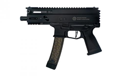 Grand Power Stribog SP9A3S, Semi-Automatic Pistol, 9MM, 5 Threaded Barrel, Aluminum Frame, Non-Reciprocating Charging Handle, M-LOK Rail, Matte Finish, Black, 30 Rounds, 3 Magazines, Plastic Hard Case GRP8588005808590