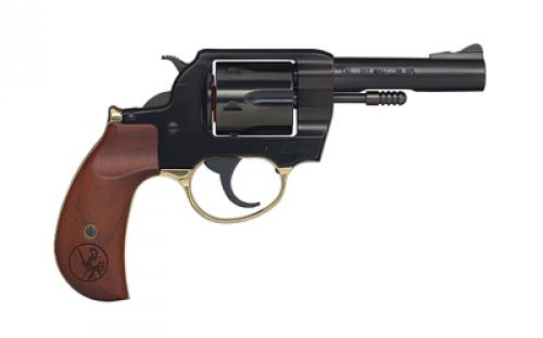 Henry Repeating Arms Big Boy Revolver, DA/SA, 357 Magnum/38 Special, 4" Round Barrel, Polished Blue Steel, American Walnut Birdshead Grips, Fixed Notch Rear Sight, Screw On Post Front Sight, Transfer Bar Safety, 6 Rounds, Includes High/Medium/Low Interchangeable Front Sights H017BDM