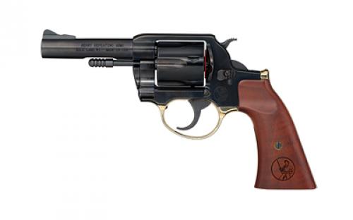 Henry Repeating Arms Big Boy Revolver, DA/SA, 357 Magnum/38 Special, 4 Round Barrel, Polished Blue Steel, American Walnut Gunfighter Grips, Fixed Notch Rear Sight, Screw On Post Front Sight, Transfer Bar Safety, 6 Rounds, Includes High/Medium/Low Interchangeable Front Sights H017GDM