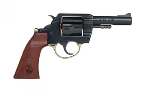 Henry Repeating Arms Big Boy Revolver, DA/SA, 357 Magnum/38 Special, 4" Round Barrel, Polished Blue Steel, American Walnut Gunfighter Grips, Fixed Notch Rear Sight, Screw On Post Front Sight, Transfer Bar Safety, 6 Rounds, Includes High/Medium/Low Interchangeable Front Sights H017GDM