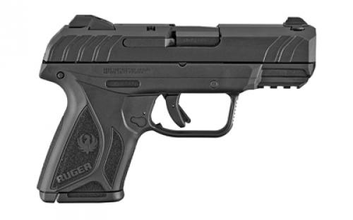 Ruger Security-9, Striker Fired, Semi-automatic, Polymer Frame Pistol, Compact, 9MM, 3.42" Barrel, Blued Finish, Adjustable Rear Sight/Fixed Front Sight, Manual Safety and Integrated Trigger Safety, 10 Rounds, 2 Magazines, Right Hand 03818