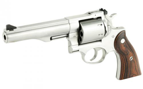 Ruger Redhawk, Double Action, Revolver, 357 Magnum, 5.5" Barrel, Stainless Steel, Satin Finish, Silver, Hardwood Grips, Adjustable Rear Sight, 8 Rounds 05060