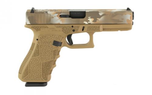 Glock 22 Gen3, Striker Fired, Semi-automatic, Polymer Frame Pistol, Full Size, 40 S&W, 4.49" Barrel, Flat  Dark Earth Multicam Slide With Flat Dark Eart Frame, Fixed Sights, 15 Rounds, 2 Magazines, Glock OEM Rail, Right Hand, Laser Engraved Frame, Optic Cut, Will Only Accept Trijicon And Holosun RMR Footprint Optics, Must Use Screws From Shark Coast Tactical To Mount Optic 300-108