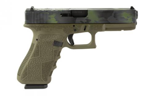 Glock 22 Gen3, Striker Fired, Semi-automatic, Polymer Frame Pistol, Full Size, 40 S&W, 4.49" Barrel, Black Multicam Slide With Olive Drab Green Frame, Fixed Sights, 15 Rounds, 2 Magazines, Glock OEM Rail, Right Hand, Laser Engraved Frame, Optic Cut, Will Only Accept Trijicon And Holosun RMR Footprint Optics, Must Use Screws From Shark Coast Tactical To Mount Optic 300-109-0100-09