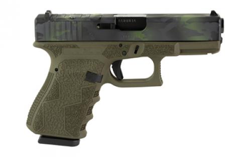 Glock 19 Gen3, Striker Fired, Semi-automatic, Polymer Frame Pistol, Compact, 9MM, 4.02" Barrel, Black Multicam Slide With OD Green Frame, Fixed Sights, 15 Rounds, 2 Magazines, Laser Engraved Frame, Optic Cut, US Made Glock, Will Only Accept Trijicon And Holosun RMR Footprint Optics, Must Use Screws From Shark Coast Tactical To Mount Optic 300-109-0105-09