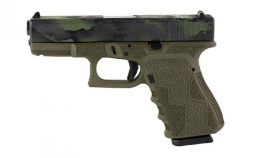 Glock 19 Gen3, Striker Fired, Semi-automatic, Polymer Frame Pistol, Compact, 9MM, 4.02 Barrel, Black Multicam Slide With OD Green Frame, Fixed Sights, 15 Rounds, 2 Magazines, Laser Engraved Frame, Optic Cut, Will Only Accept Trijicon And Holosun RMR Footprint Optics, Must Use Screws From Shark Coast Tactical To Mount Optic 300-109-0105-09