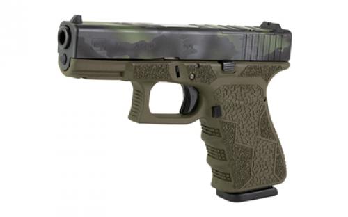 Glock 19 Gen3, Striker Fired, Semi-automatic, Polymer Frame Pistol, Compact, 9MM, 4.02" Barrel, Black Multicam Slide With OD Green Frame, Fixed Sights, 15 Rounds, 2 Magazines, Laser Engraved Frame, Optic Cut, Will Only Accept Trijicon And Holosun RMR Footprint Optics, Must Use Screws From Shark Coast Tactical To Mount Optic 300-109-0105-09