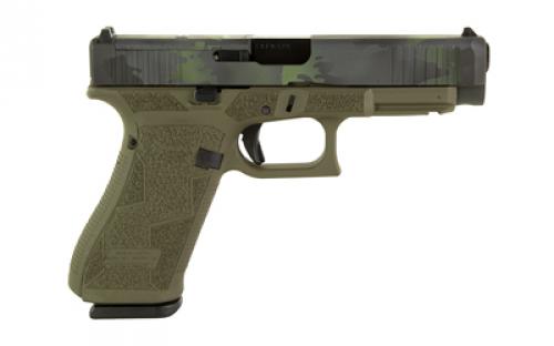 Glock 47 M.O.S., Semi-automatic Full Size Polymer Frame Pistol, Safe Action, 9MM, 4.49" Barrel, Black Multicam Slide With OD Green Frame, Fixed Sights, Optics Ready, 17 Rounds, 3 Magazines, Comes With Glock OEM Adapter Plate 02 for Trijicon RMR Footprint, Laser Engraved Frame, Optic Cut, Will Only Accept Trijicon And Holosun RMR Footprint Optics, Must Use Screws From Shark Coast T