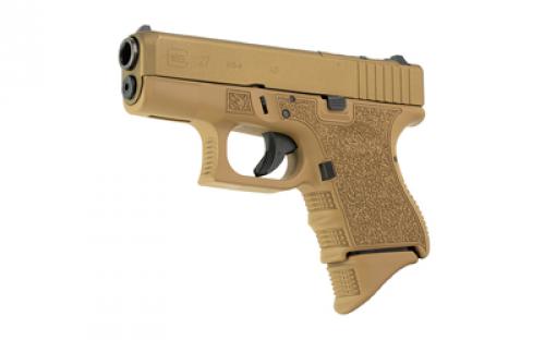 Glock 27XC Gen3, , Striker Fired, Semi-automatic, Polymer Frame Pistol, Sub-Compact, 40S&W, 3.46" Barrel, FDE Cerakote, Fixed Sights, 1-10 Magazine (Pearce Grip+1), 1-9 Round Magazine, Right Hand, Ported Slide and Barrel, Optic Cut, Static Stippling, Will Only Accept Trijicon And Holosun RMR Footprint Optics, Must Use Screws From Shark Coast Tactical To Mount Optic UI2750201